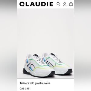 ❗️CLAUDIE PIERLOT AFFINITY 20   Women Athletic Sneakers with Neon Accents NIB ❗